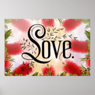 Póster Amor Vintage Florece 