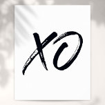 Póster Amor y abrazos en escritura XO<br><div class="desc">Un diseño fresco,  moderno y divertido para tu casa. Diseñado por Thisisnotme©</div>