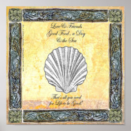 Póster "Amor y amigos", Poster 28 cm x 28 cm