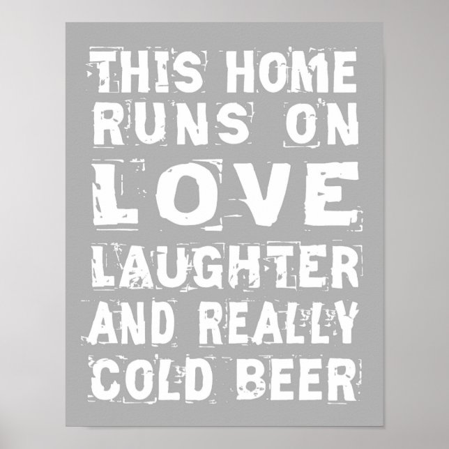 Póster Amor y cerveza fría (Frente)