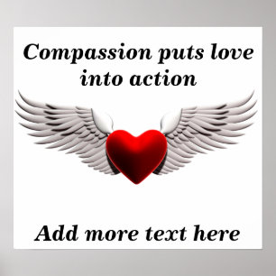 Póster Amor y compasión