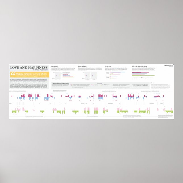 Póster Amor y felicidad en Anna Karenina - 36" x 12" (Frente)