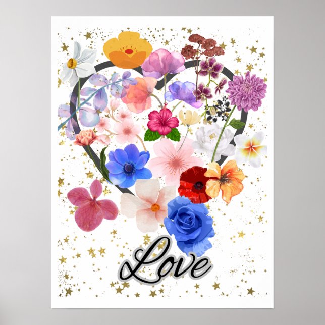 Póster Amor y flores (Frente)