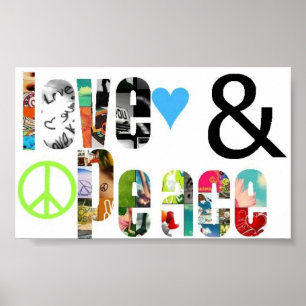 Póster Amor y paz