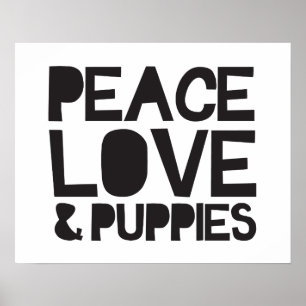 Póster Amor y perritos de la paz