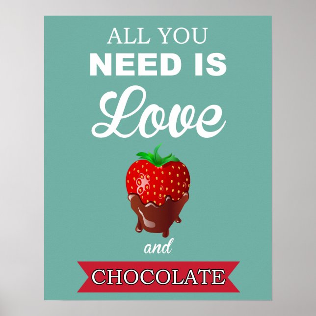 Póster Amor y poster de chocolate (Frente)