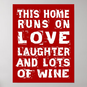 Póster Amor y poster del vino