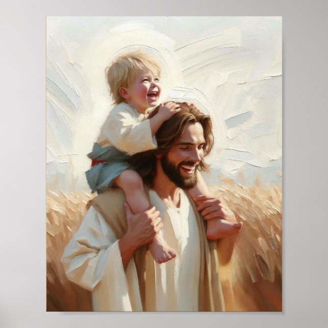 Póster Amor y risa - Jesús con niños Ch Digital (Frente)