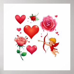 Póster Amor y romance - Especial del Día de San Valentín