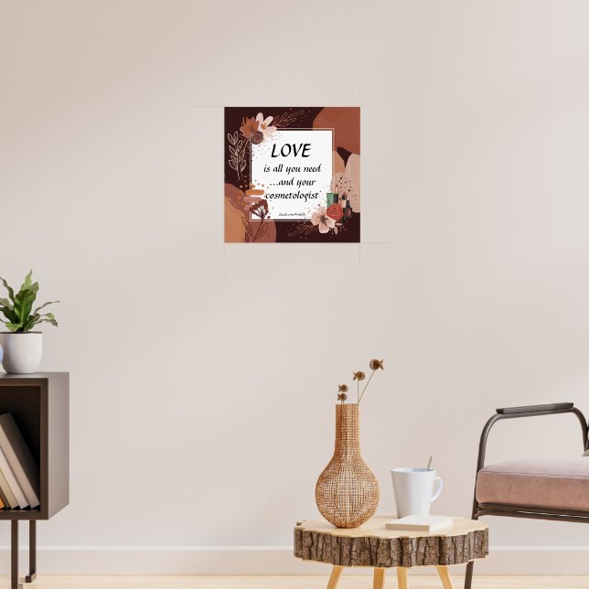 Póster Amor y tu cosmetólogo estilo boho (Salón 3)