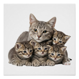 Póster "Amoroso de la familia del gato"