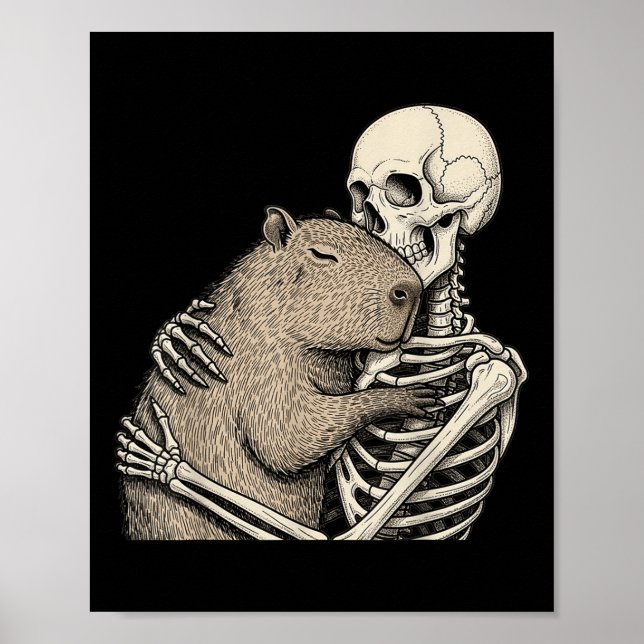 Póster Amortiguar a Capybara Halloween Capy Lover Spo (Frente)