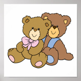 Póster Amortiguar los osos de los amigos