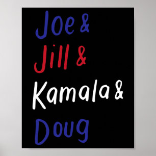Póster & Jill & Kamala y amp; Doug Biden Harris 2