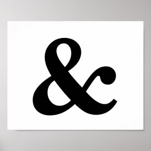 Póster Ampersand Frameable 8" x 10" Poster