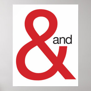 Póster Ampersand Rojo