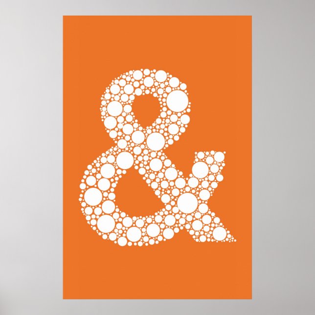 Póster Ampersand (y símbolo) Bubble Type Poster (Frente)