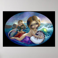 Amphitrite ART PRINT mermaid sea diosa lowbrow