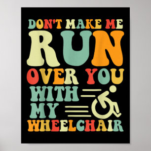 Póster Amputee Fun Wheelchair Carreras Bysketbyll Handica