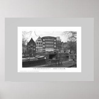 Póster Ámsterdam - Casas del Canal Prinsengracht
