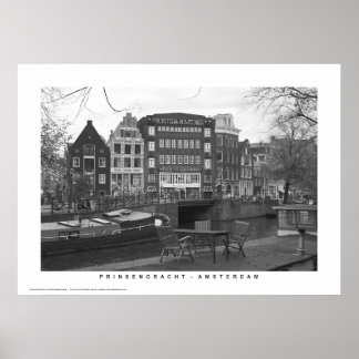 Póster Ámsterdam - Casas del Canal Prinsengracht