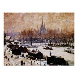 Póster Ámsterdam cubierta de nieve