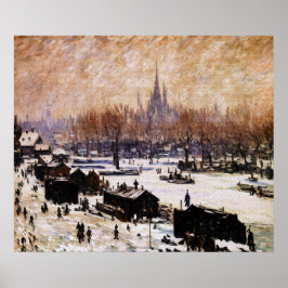 Póster Ámsterdam cubierta de nieve