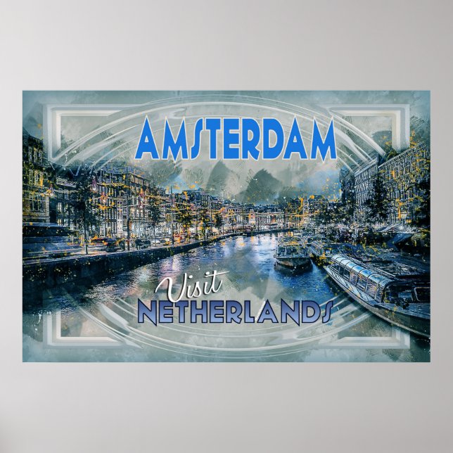 Póster Amsterdam, de la "Visita..." (Frente)