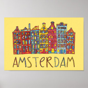 Póster Ámsterdam En Mosaico