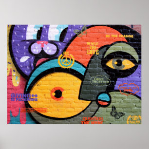 Póster Amsterdam Graffiti
