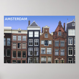 Póster Ámsterdam Holanda Hogares del Canal