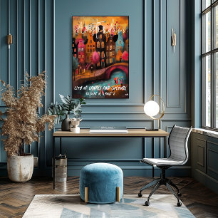 Póster Amsterdam: Magia de Canales y Cultura
