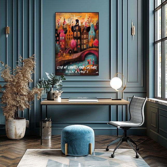 Póster Amsterdam: Magia de Canales y Cultura (Subido por el creador)