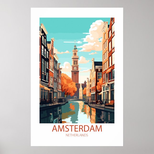 Póster Ámsterdam Países Bajos (Frente)