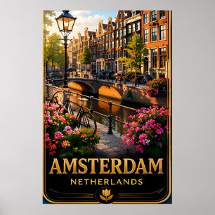 Póster 📍 Ámsterdam Países Bajos Recuerdo de viaje para t
