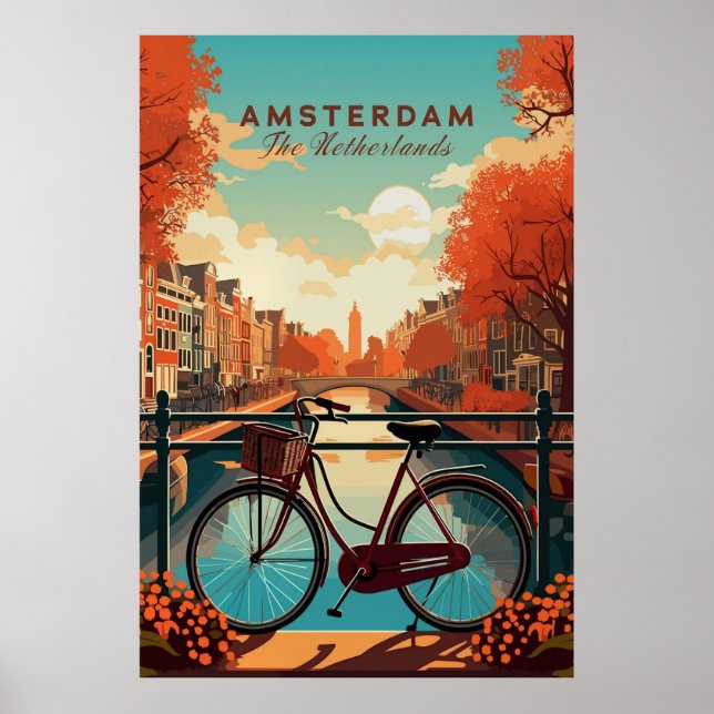 Póster Amsterdam, The Netherlands (Frente)