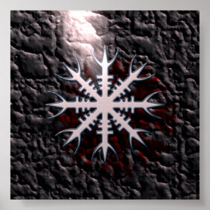 Póster Amulett Aegishjalmur de Wikinger para ver el encan