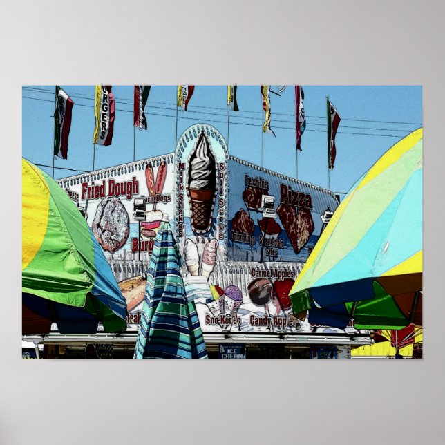 Póster Amusement Park Snack Stand Old Orchard Beach Maine (Frente)