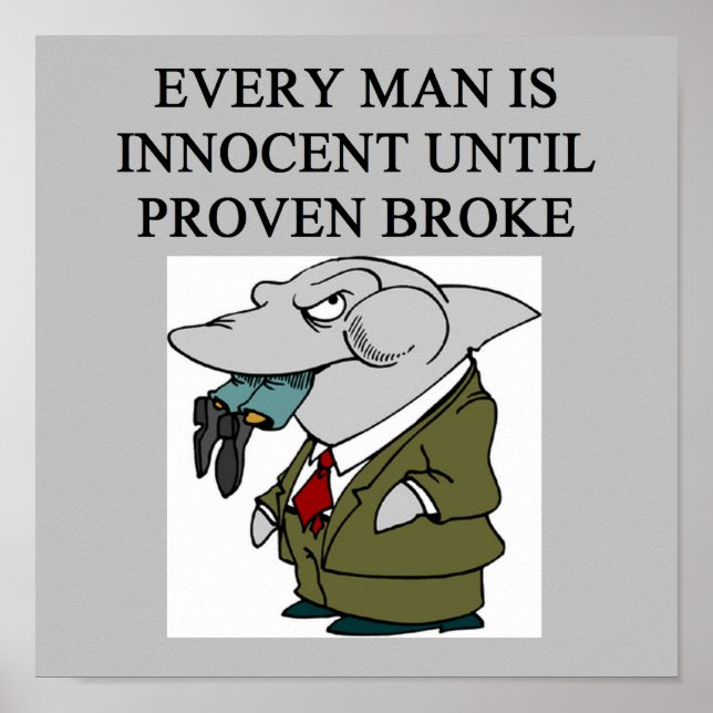 Póster amusing lawyers / attorneys design (Frente)