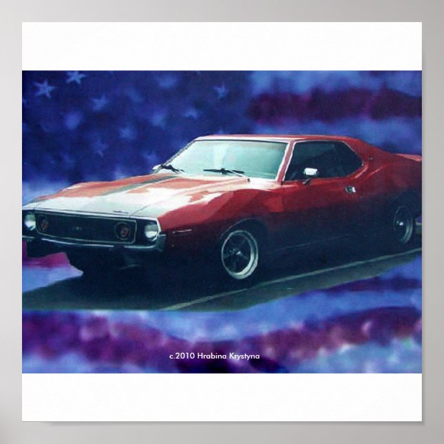 PÓSTER AMX DE AMC JAVELIN 1974 EN CANVAS (Frente)