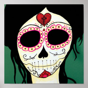 Póster Amy Sugar Skull Skeleton Print