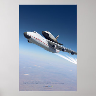 Póster An-225 Mriya y Buran en el cielo