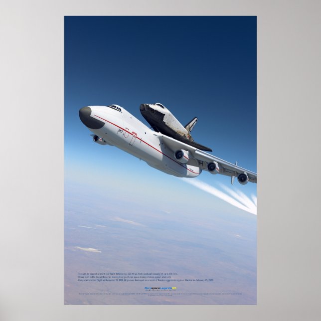 Póster An-225 Mriya y Buran en el cielo (Frente)