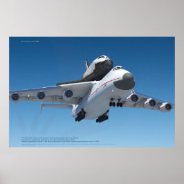 Póster An-225 Mriya y Buran en el cielo