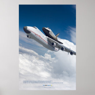 Póster An-225 Mriya y vuelo del transbordador Buran