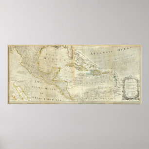 Póster An Accurate Map Of North America Southern section