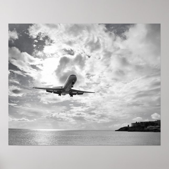 Póster An airliner comes in for a landing at Princess (Frente)