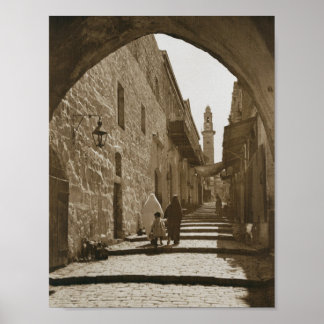 Póster An alley in old Jerusalem
