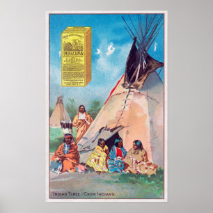 Póster An Crow Indian Tepee, Maizena Product Ad