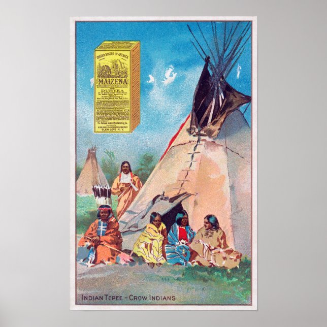 Póster An Crow Indian Tepee, Maizena Product Ad (Frente)